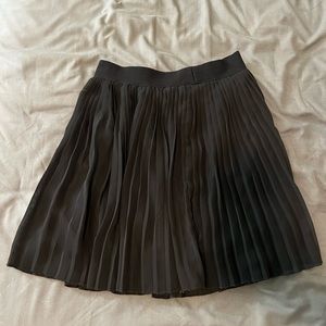 Black Pleated Circle Skirt